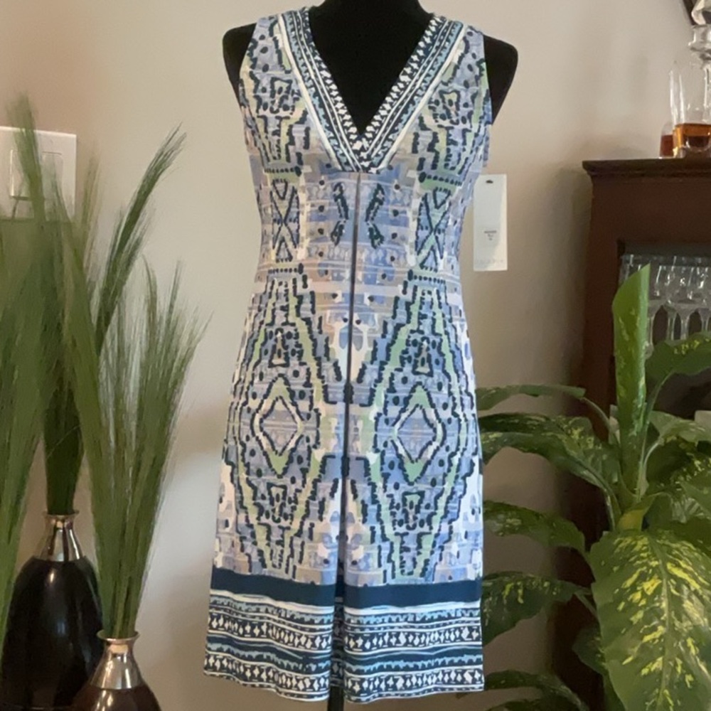 HALE BOB - Elegant Blue Patterned Dress
